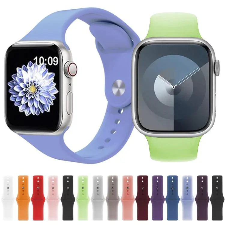 Kalebol Silikon-Uhrenarmband mit umgekehrter Schnalle, für Apple Watch 46 mm / 49 mm / 45 mm / 44 mm, für Apple Watch 42 mm / 41 mm / 40 mm / 38 mm