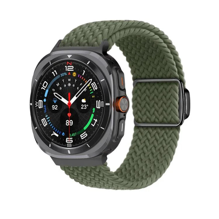 Kalebol Geflochtenes Armband mit Magnetverschluss, schwarz, für Samsung Galaxy Watch Ultra 47 mm / Ultra 2025