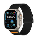 Kalebol Armband aus elastischem Nylon mit Fallschirmschnalle, passend für Apple Watch 46 mm / 49 mm / 45 mm / 44 mm und 42 mm / 41 mm / 40 mm / 38 mm