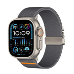 Kalebol Armband aus elastischem Nylon mit Fallschirmschnalle, passend für Apple Watch 46 mm / 49 mm / 45 mm / 44 mm und 42 mm / 41 mm / 40 mm / 38 mm