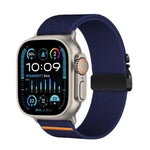 Kalebol Armband aus elastischem Nylon mit Fallschirmschnalle, passend für Apple Watch 46 mm / 49 mm / 45 mm / 44 mm und 42 mm / 41 mm / 40 mm / 38 mm