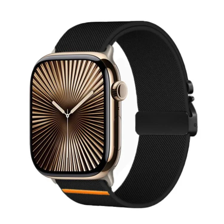 Kalebol Armband aus elastischem Nylon mit Fallschirmschnalle, passend für Apple Watch 46 mm / 49 mm / 45 mm / 44 mm und 42 mm / 41 mm / 40 mm / 38 mm