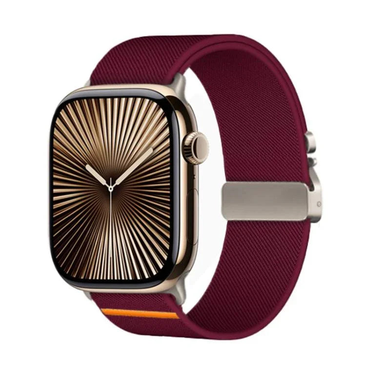 Kalebol Armband aus elastischem Nylon mit Fallschirmschnalle, passend für Apple Watch 46 mm / 49 mm / 45 mm / 44 mm und 42 mm / 41 mm / 40 mm / 38 mm