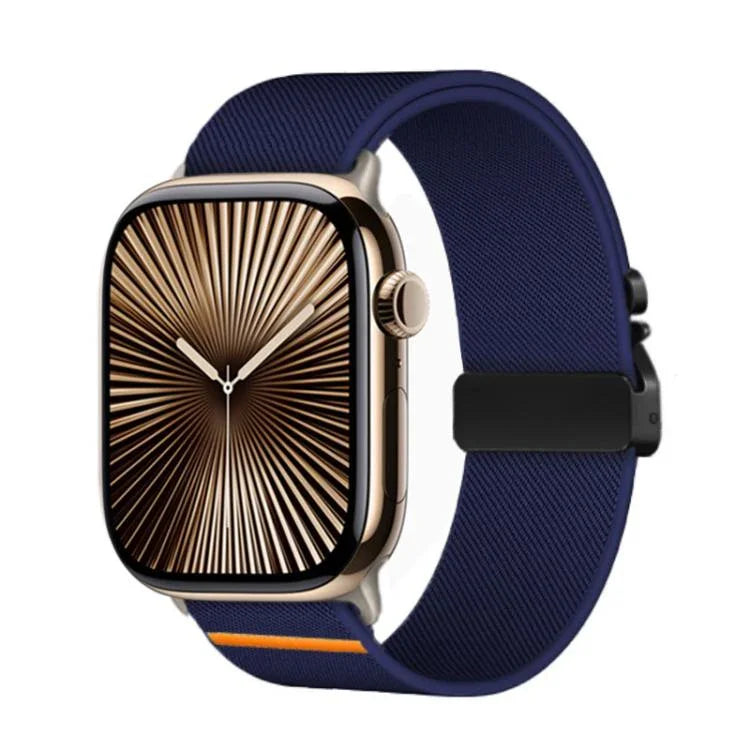 Kalebol Armband aus elastischem Nylon mit Fallschirmschnalle, passend für Apple Watch 46 mm / 49 mm / 45 mm / 44 mm und 42 mm / 41 mm / 40 mm / 38 mm