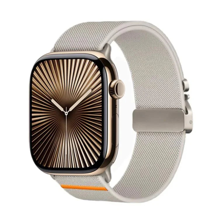Kalebol Armband aus elastischem Nylon mit Fallschirmschnalle, passend für Apple Watch 46 mm / 49 mm / 45 mm / 44 mm und 42 mm / 41 mm / 40 mm / 38 mm