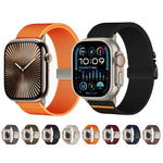 Kalebol Armband aus elastischem Nylon mit Fallschirmschnalle, passend für Apple Watch 46 mm / 49 mm / 45 mm / 44 mm und 42 mm / 41 mm / 40 mm / 38 mm