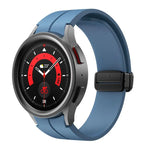 Kalebol Silikonarmband mit konkavem Faltverschluss und Magnetverschluss, für Samsung Galaxy Watch7 / 6 / 5