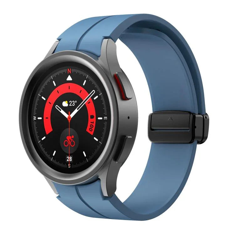 Kalebol Silikonarmband mit konkavem Faltverschluss und Magnetverschluss, für Samsung Galaxy Watch7 / 6 / 5