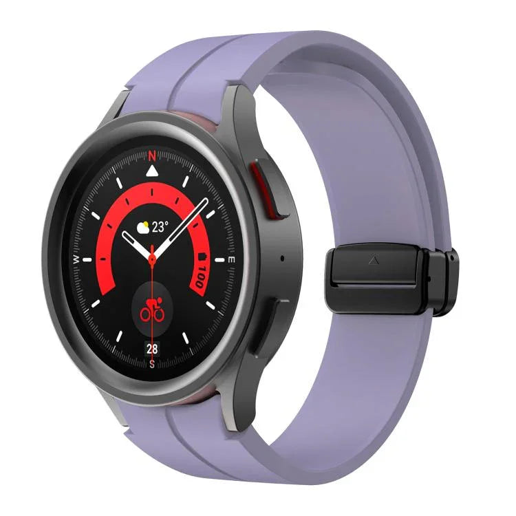 Kalebol Silikonarmband mit konkavem Faltverschluss und Magnetverschluss, für Samsung Galaxy Watch7 / 6 / 5
