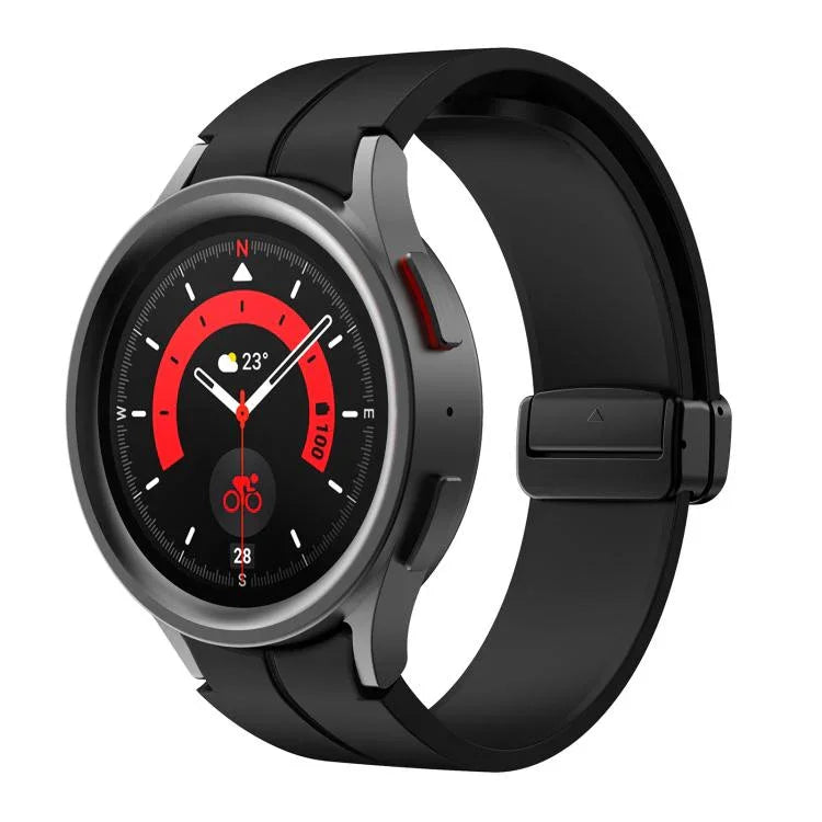 Kalebol Silikonarmband mit konkavem Faltverschluss und Magnetverschluss, für Samsung Galaxy Watch7 / 6 / 5
