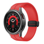 Kalebol Silikonarmband mit konkavem Faltverschluss und Magnetverschluss, für Samsung Galaxy Watch7 / 6 / 5