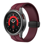 Kalebol Silikonarmband mit konkavem Faltverschluss und Magnetverschluss, für Samsung Galaxy Watch7 / 6 / 5