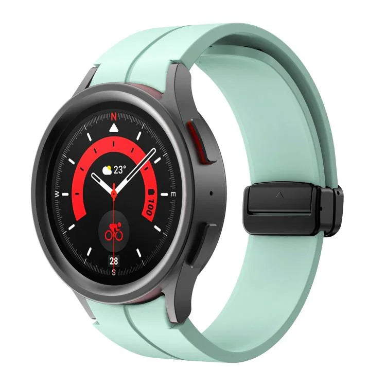 Kalebol Silikonarmband mit konkavem Faltverschluss und Magnetverschluss, für Samsung Galaxy Watch7 / 6 / 5