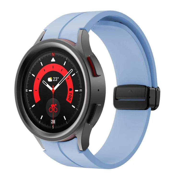 Kalebol Silikonarmband mit konkavem Faltverschluss und Magnetverschluss, für Samsung Galaxy Watch7 / 6 / 5