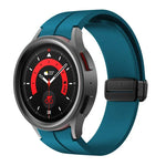 Kalebol Silikonarmband mit konkavem Faltverschluss und Magnetverschluss, für Samsung Galaxy Watch7 / 6 / 5