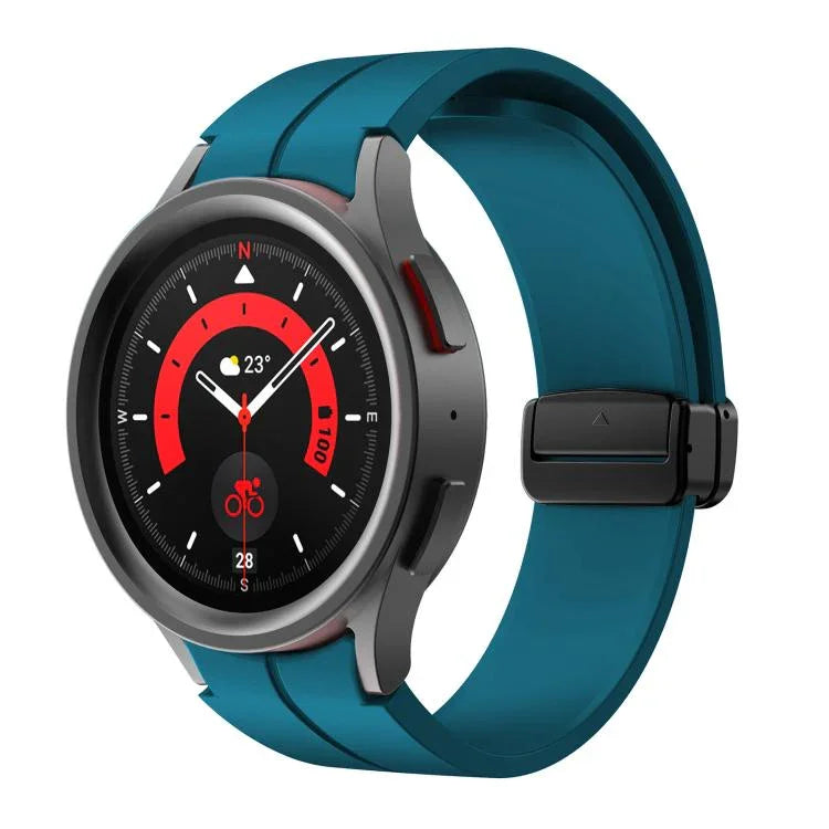 Kalebol Silikonarmband mit konkavem Faltverschluss und Magnetverschluss, für Samsung Galaxy Watch7 / 6 / 5
