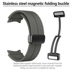 Kalebol Silikonarmband mit konkavem Faltverschluss und Magnetverschluss, für Samsung Galaxy Watch7 / 6 / 5