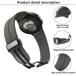 Kalebol Silikonarmband mit konkavem Faltverschluss und Magnetverschluss, für Samsung Galaxy Watch7 / 6 / 5