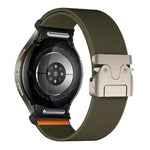 Elastisches Nylon-Uhrenarmband mit Druckknopfverschluss und Fallschirmschnalle, passend für Samsung Galaxy Watch 7 / 6 / 5 / 4