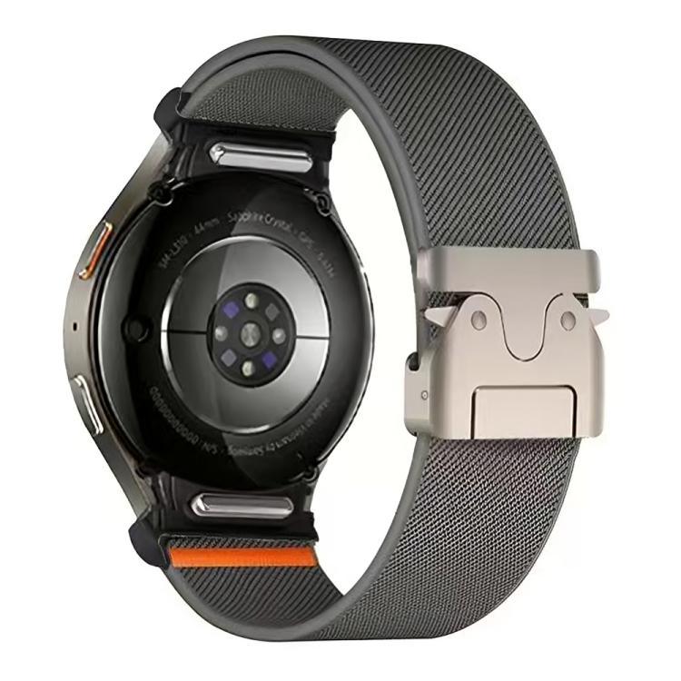 Elastisches Nylon-Uhrenarmband mit Druckknopfverschluss und Fallschirmschnalle, passend für Samsung Galaxy Watch 7 / 6 / 5 / 4