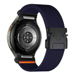 Elastisches Nylon-Uhrenarmband mit Druckknopfverschluss und Fallschirmschnalle, passend für Samsung Galaxy Watch 7 / 6 / 5 / 4