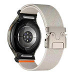 Elastisches Nylon-Uhrenarmband mit Druckknopfverschluss und Fallschirmschnalle, passend für Samsung Galaxy Watch 7 / 6 / 5 / 4
