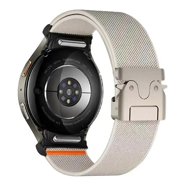 Elastisches Nylon-Uhrenarmband mit Druckknopfverschluss und Fallschirmschnalle, passend für Samsung Galaxy Watch 7 / 6 / 5 / 4