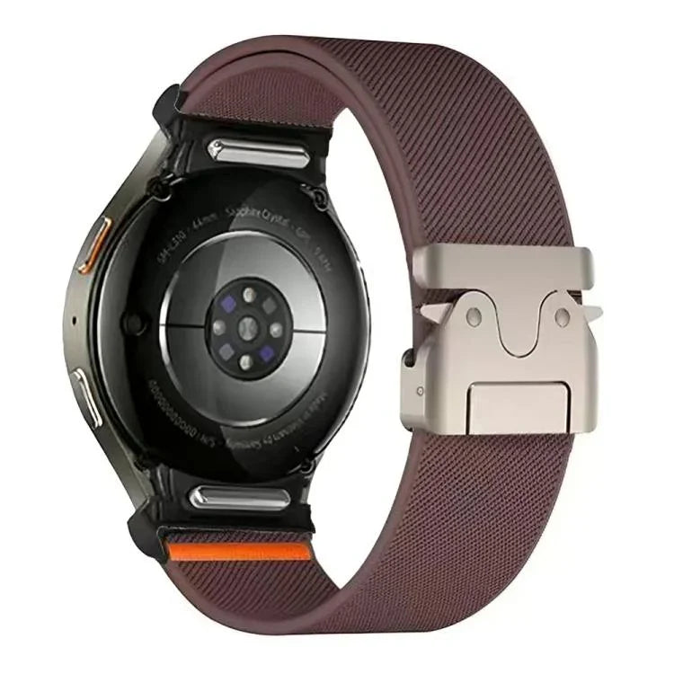 Elastisches Nylon-Uhrenarmband mit Druckknopfverschluss und Fallschirmschnalle, passend für Samsung Galaxy Watch 7 / 6 / 5 / 4