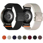 Elastisches Nylon-Uhrenarmband mit Druckknopfverschluss und Fallschirmschnalle, passend für Samsung Galaxy Watch 7 / 6 / 5 / 4