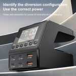 9-in-1 240W Multifunktionale Multi-Port-Ladestation mit Alarmfunktion, 9-in-1 240W
