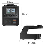 9-in-1 240W Multifunktionale Multi-Port-Ladestation mit Alarmfunktion, 9-in-1 240W