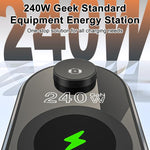 9-in-1 240W Multifunktionale Multi-Port-Ladestation mit Alarmfunktion, 9-in-1 240W