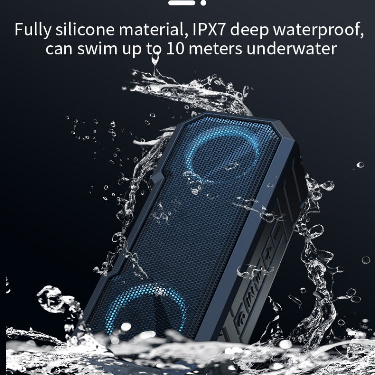 X8 Kabelloser Bluetooth-Lautsprecher IPX7 Wasserdicht Farblicht Subwoofer