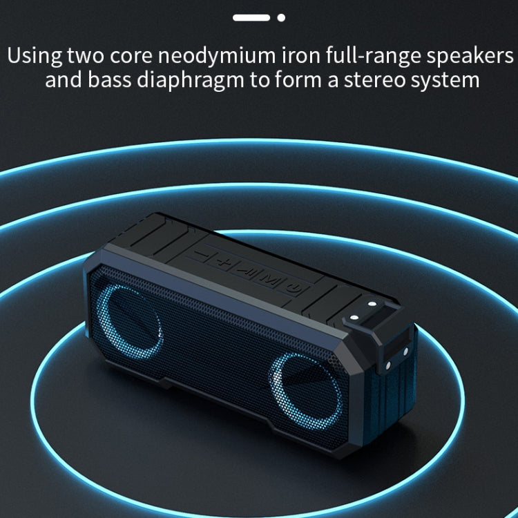 X8 Kabelloser Bluetooth-Lautsprecher IPX7 Wasserdicht Farblicht Subwoofer
