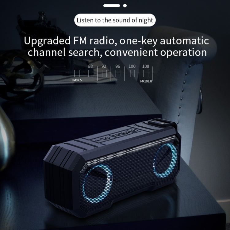 X8 Kabelloser Bluetooth-Lautsprecher IPX7 Wasserdicht Farblicht Subwoofer