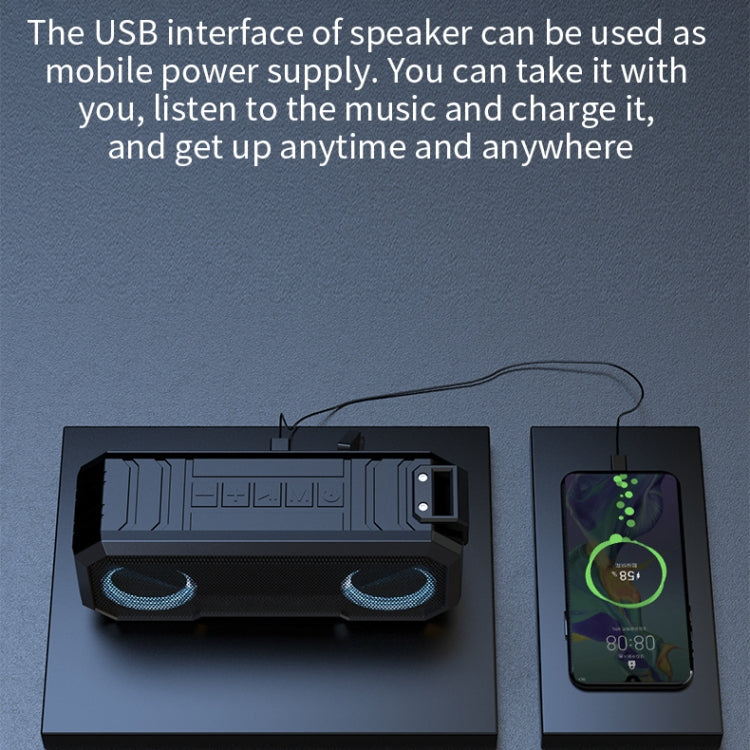 X8 Kabelloser Bluetooth-Lautsprecher IPX7 Wasserdicht Farblicht Subwoofer