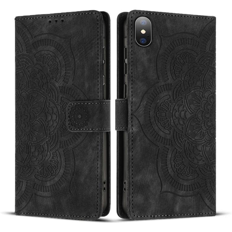 Handyhülle aus geprägtem Retro-Leder mit Mandala-Muster, für iPhone XR, für iPhone XS Max, für iPhone 7 Plus / 8 Plus