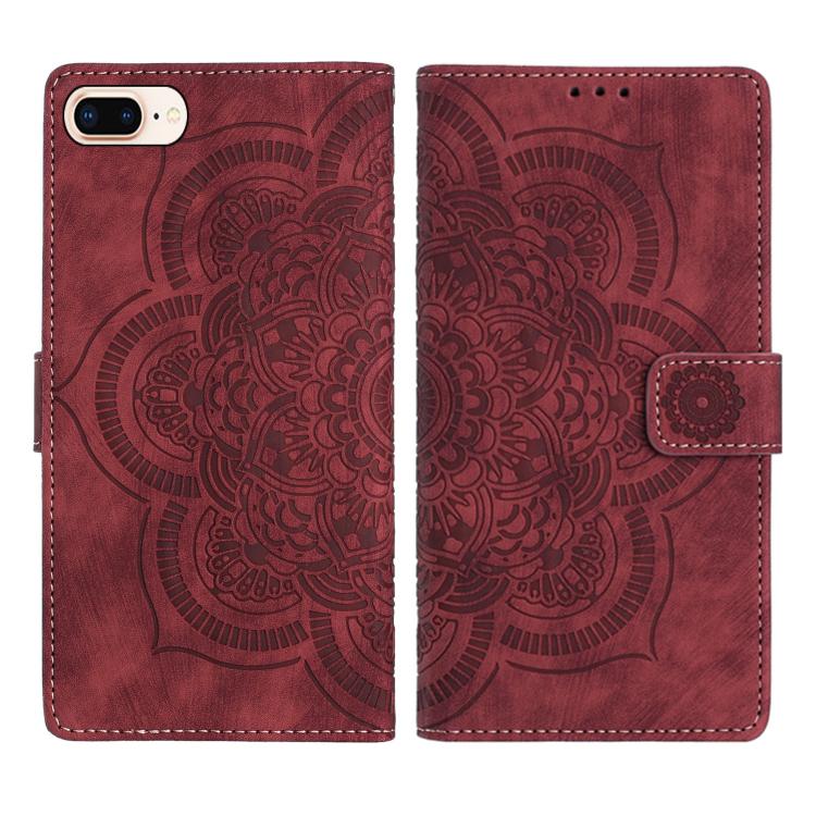 Handyhülle aus geprägtem Retro-Leder mit Mandala-Muster, für iPhone XR, für iPhone XS Max, für iPhone 7 Plus / 8 Plus