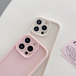 Stoßfester Rahmen, mattierte präzise Loch-TPU-Handyhülle, für iPhone 17e / 16e, für iPhone 17 Pro Max, für iPhone 17 Pro, für iPhone 17, für iPhone Air, für iPhone 16 Pro Max