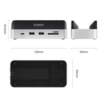 ORICO VS10 Mini Dock Desktop-Erweiterung Multifunktionshalterung für Mac Mini 2024, ohne Speicher