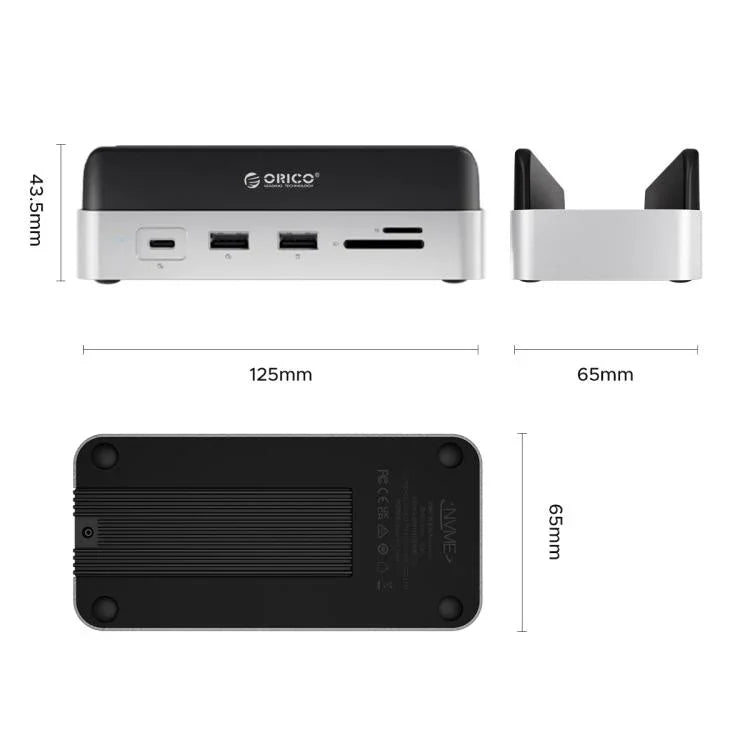 ORICO VS10 Mini Dock Desktop-Erweiterung Multifunktionshalterung für Mac Mini 2024, ohne Speicher