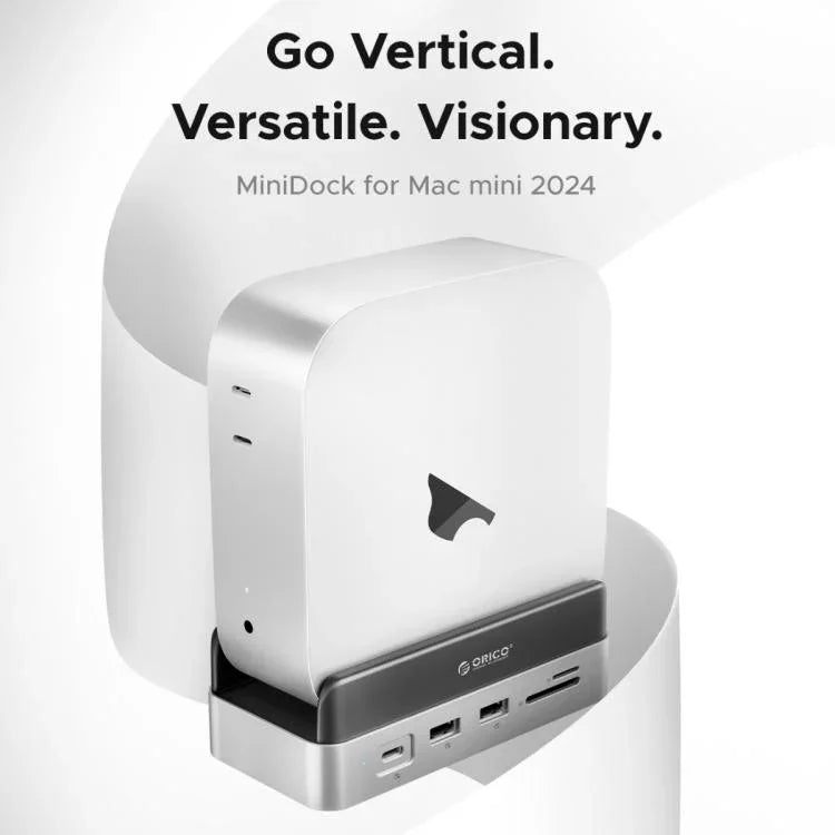 ORICO VS10 Mini Dock Desktop-Erweiterung Multifunktionshalterung für Mac Mini 2024, ohne Speicher