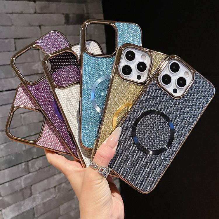 Galvanisierte PC-Glitzer-Körner MagSafe Handyhülle, für iPhone 17 Pro Max, für iPhone 17 Pro, für iPhone 16 Pro Max, für iPhone 16 Pro, für iPhone 16 Plus, für iPhone 16, für iPhone 15 Pro Max, für iPhone 15 Pro