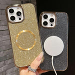 Galvanisierte PC-Glitzer-Körner MagSafe Handyhülle, für iPhone 17 Pro Max, für iPhone 17 Pro, für iPhone 16 Pro Max, für iPhone 16 Pro, für iPhone 16 Plus, für iPhone 16, für iPhone 15 Pro Max, für iPhone 15 Pro