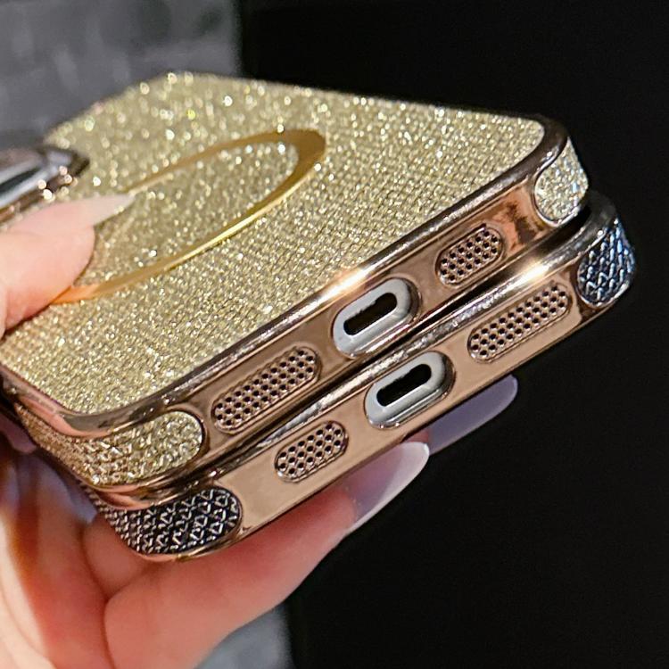 Galvanisierte PC-Glitzer-Körner MagSafe Handyhülle, für iPhone 17 Pro Max, für iPhone 17 Pro, für iPhone 16 Pro Max, für iPhone 16 Pro, für iPhone 16 Plus, für iPhone 16, für iPhone 15 Pro Max, für iPhone 15 Pro