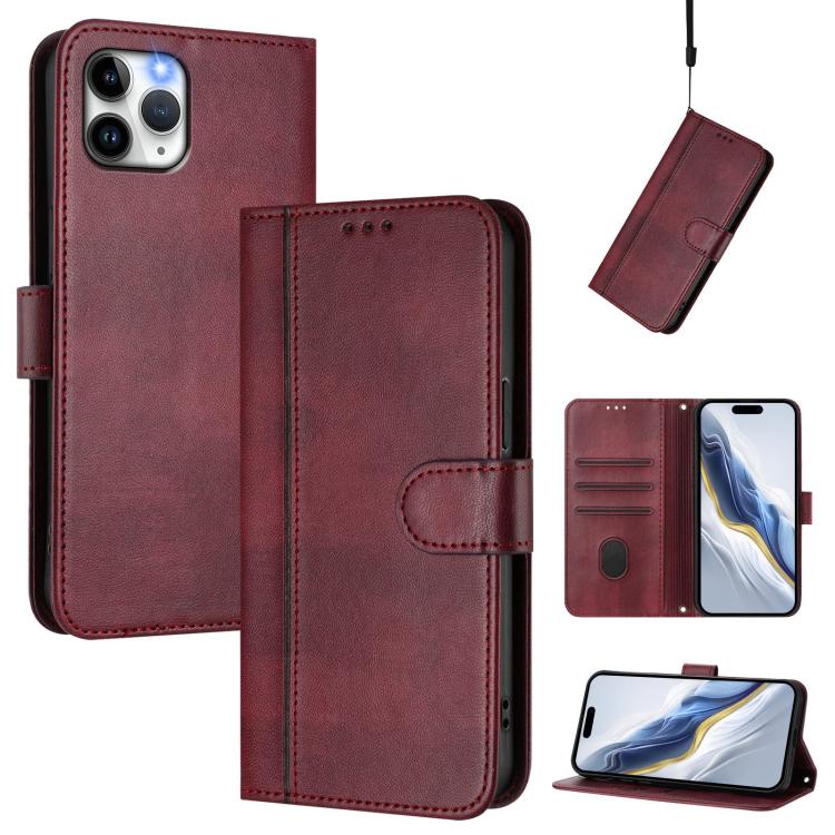 Linien-Naht Schnallen Retro Leder Handyhülle, Für iPhone 11 Pro Max, Für iPhone 11, Für iPhone 11 Pro, Für iPhone X / XS, Für iPhone XR, Für iPhone XS Max