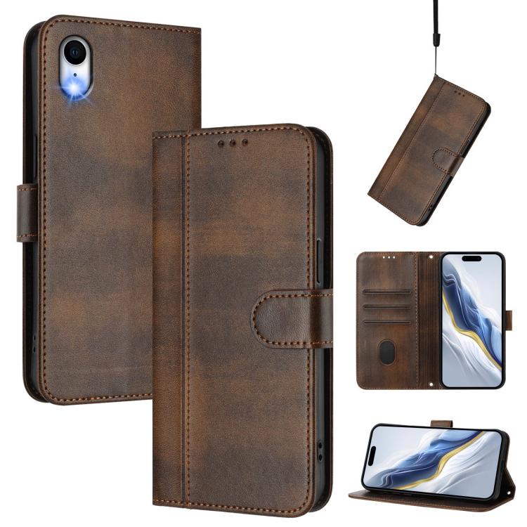 Linien-Naht Schnallen Retro Leder Handyhülle, Für iPhone 11 Pro Max, Für iPhone 11, Für iPhone 11 Pro, Für iPhone X / XS, Für iPhone XR, Für iPhone XS Max