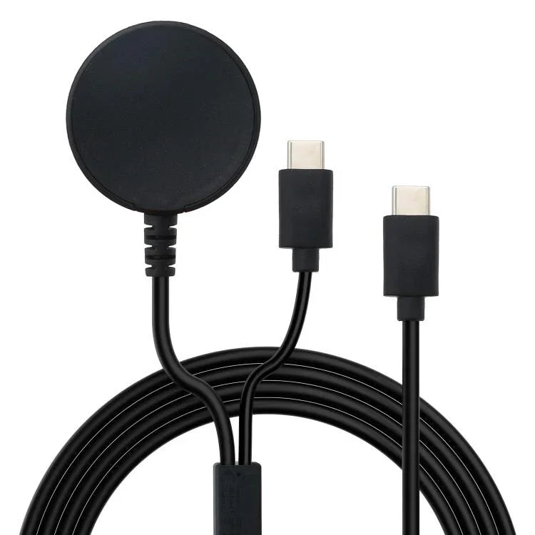 20V 3A 60W 2-in-1 Magnetladekabel, Länge: 1,5 m, für Samsung Watch-Serie / Smartphones mit USB-C-Anschluss