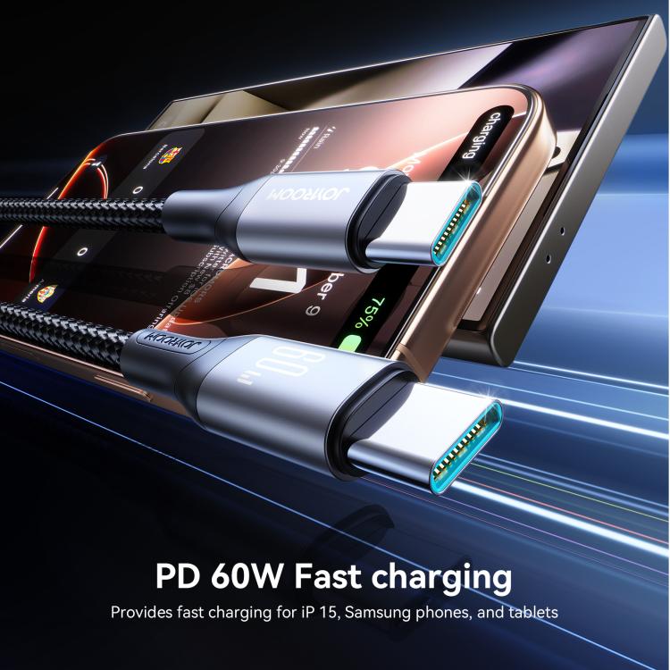 JOYROOM S-A28 Flash Series 60W 480Mbps Schnelllade-Datenkabel, Länge: 2m, Typ-C auf Typ-C Kabel, Typ-C auf 8 Pin Kabel, USB auf Typ-C Kabel, USB auf 8 Pin Kabel