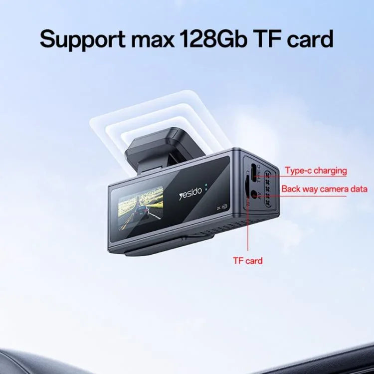 Yesido KM22 1K HD Dual Dashcam Auto-Fahrrekorder mit 1,47-Zoll-Bildschirm, KM22